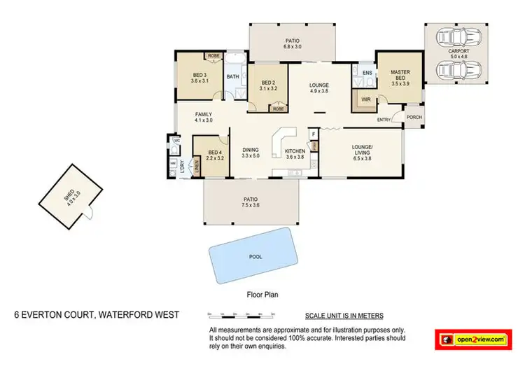 Floorplan of Homely house listing, 6 Everton Court, Waterford West QLD 4133