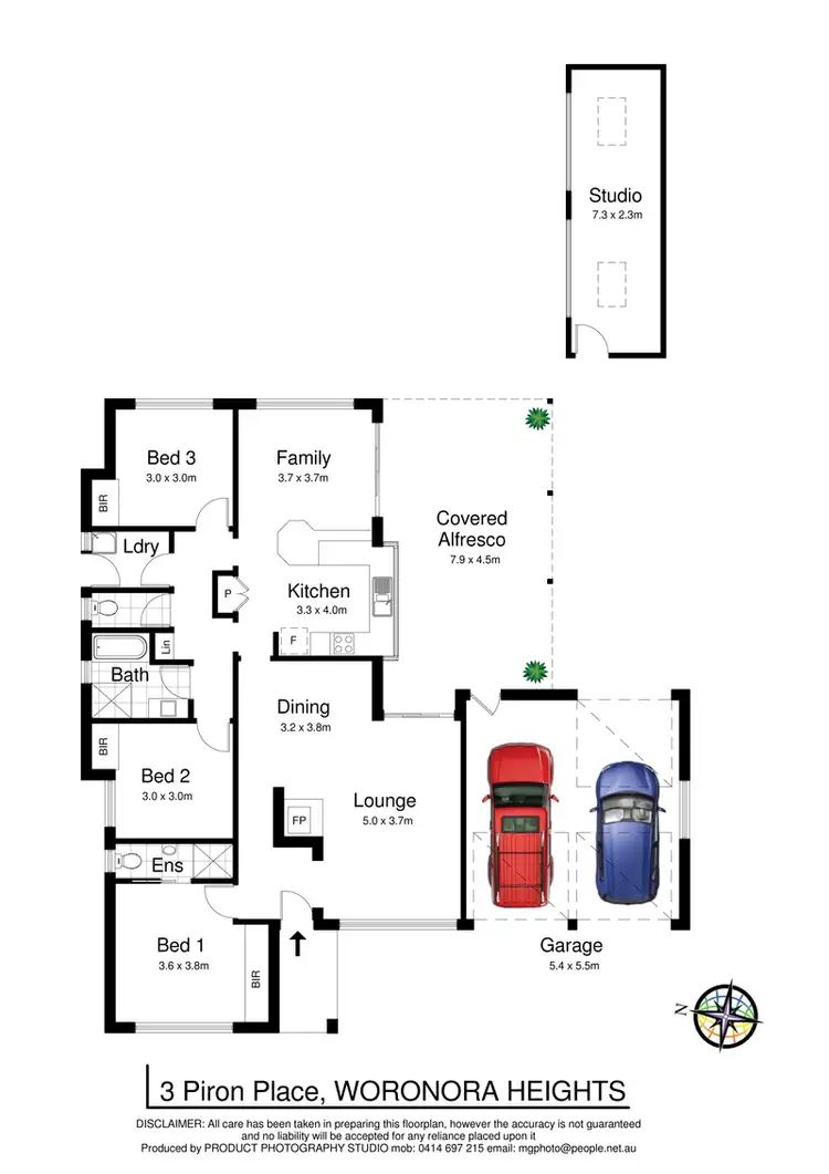 Floorplan of Homely house listing, 3 Piron Place, Woronora Heights NSW 2233