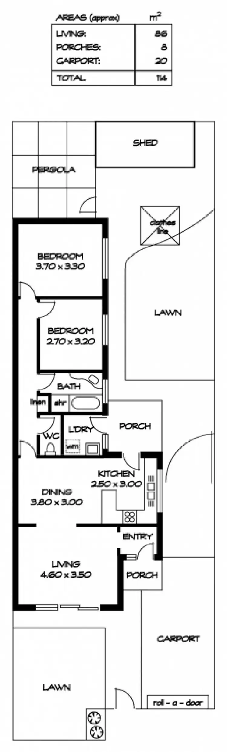 Floorplan of Homely unit listing, 2/12 Darwin Street, Glenelg North SA 5045