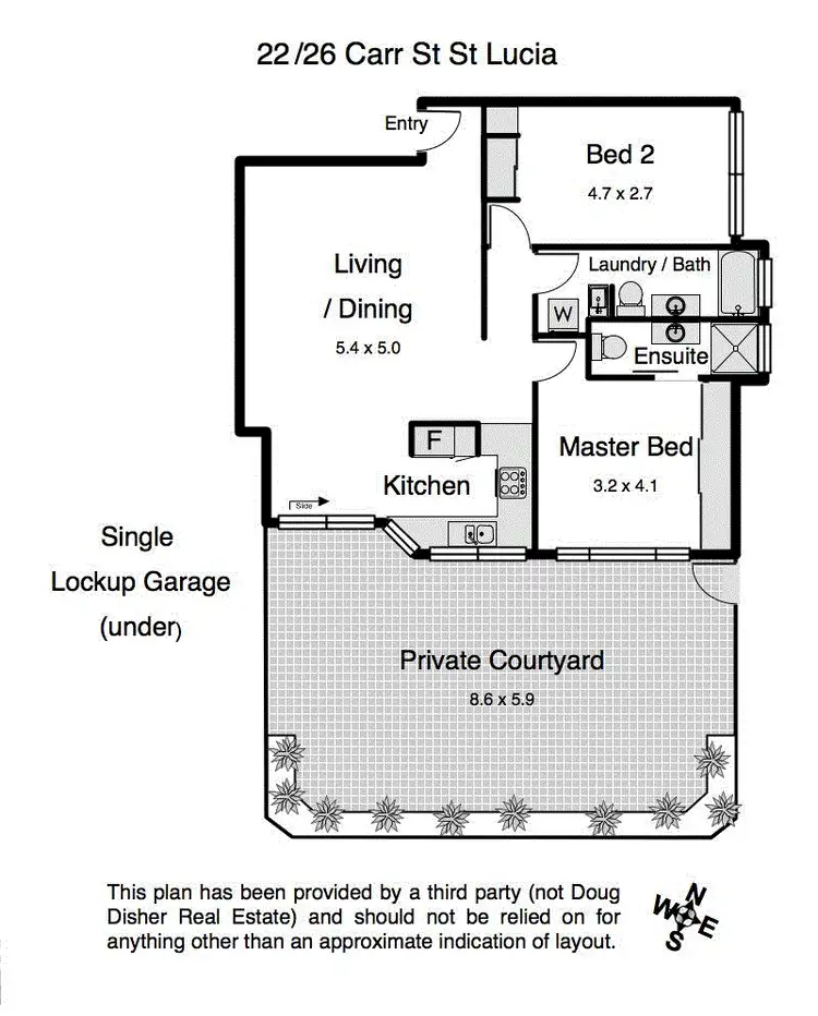 Floorplan of Homely unit listing, 22/26 Carr Street, St Lucia QLD 4067