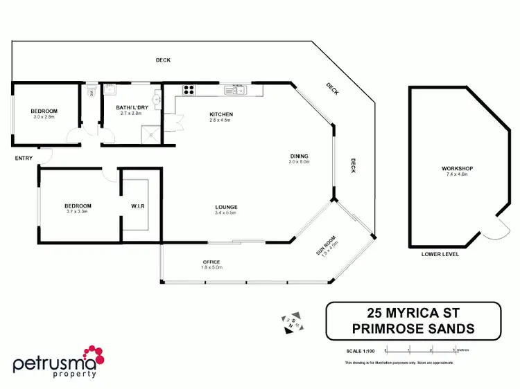 Floorplan of Homely house listing, 25 Myrica Street, Primrose Sands TAS 7173