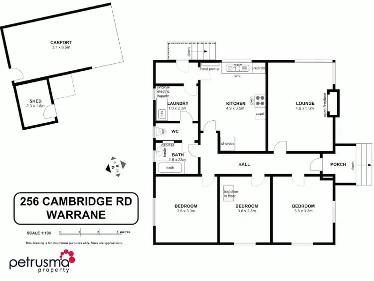 Floorplan of Homely house listing, 256 Cambridge Road, Warrane TAS 7018