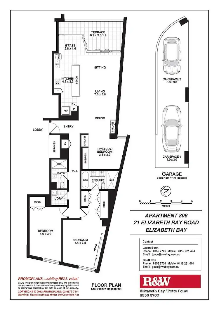 Floorplan of Homely apartment listing, 806/21 Elizabeth Bay Road, Elizabeth Bay NSW 2011