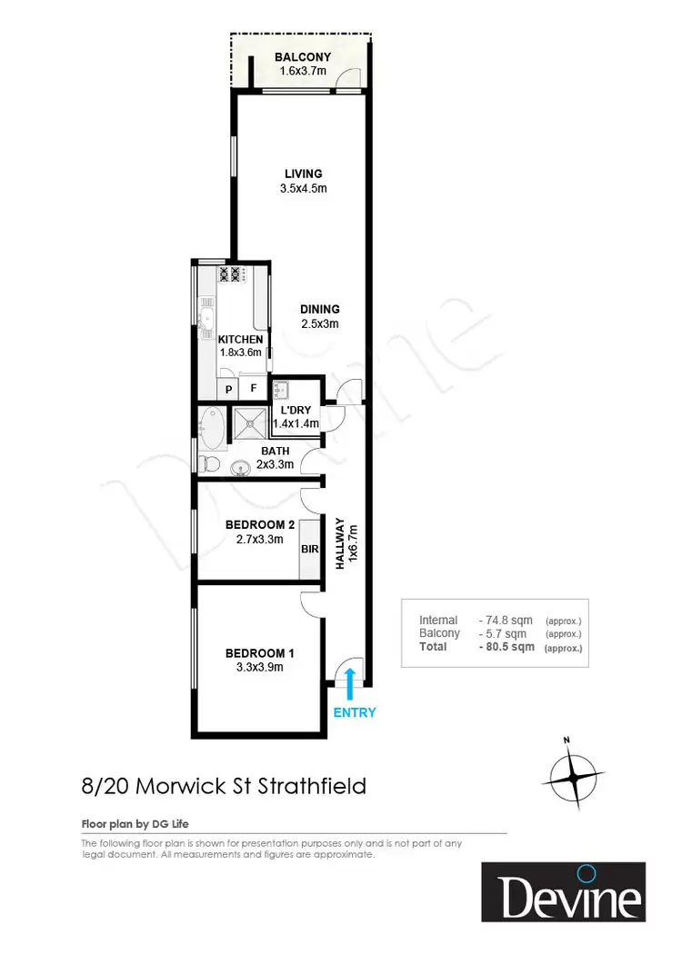 Floorplan of Homely apartment listing, 8/20 Morwick Street, Strathfield NSW 2135