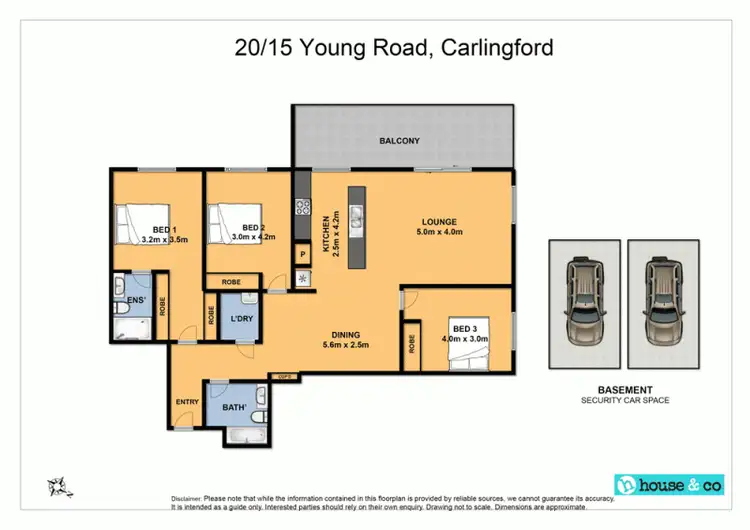 Floorplan of Homely apartment listing, 20/15 Young Road, Carlingford NSW 2118