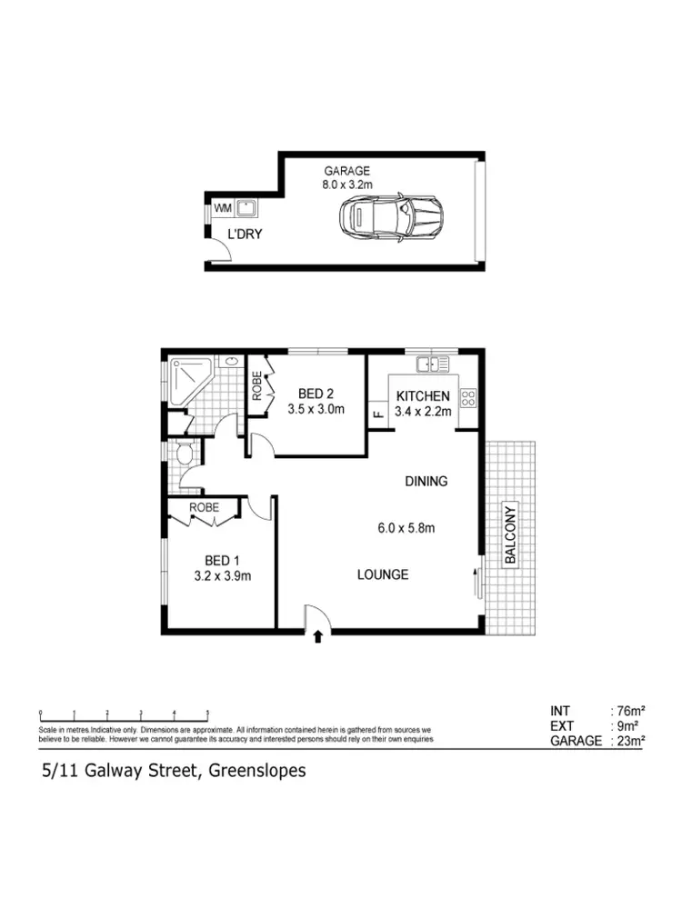 Floorplan of Homely unit listing, 5/11 Galway Street, Greenslopes QLD 4120