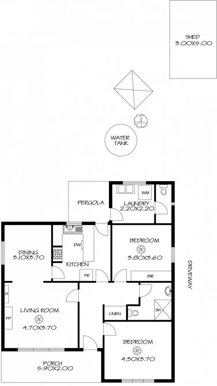 Floorplan of Homely house listing, 9 Chamberlain Avenue, Clarence Gardens SA 5039