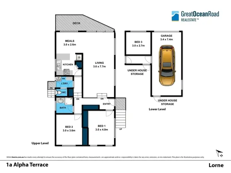 Floorplan of Homely house listing, 1A Alpha Terrace, Lorne VIC 3232