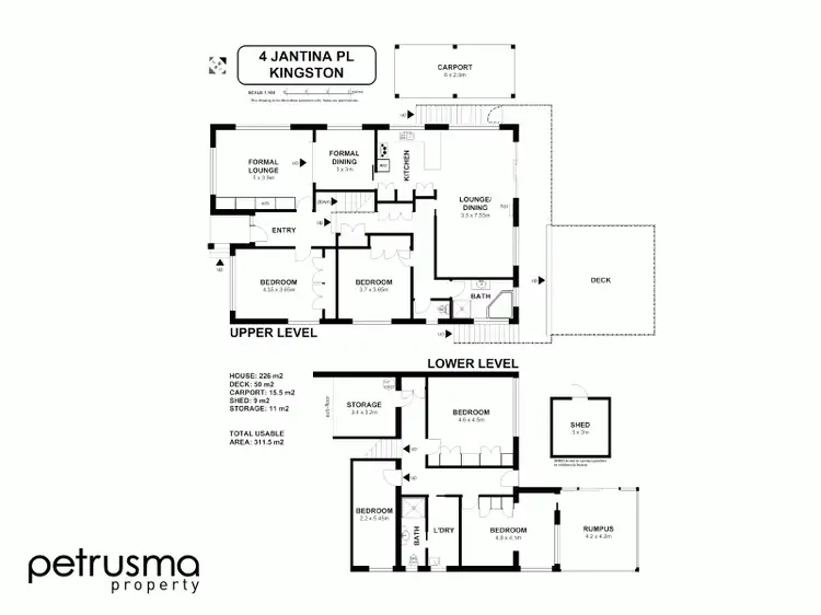 Floorplan of Homely house listing, 4 Jantina Place, Kingston TAS 7050