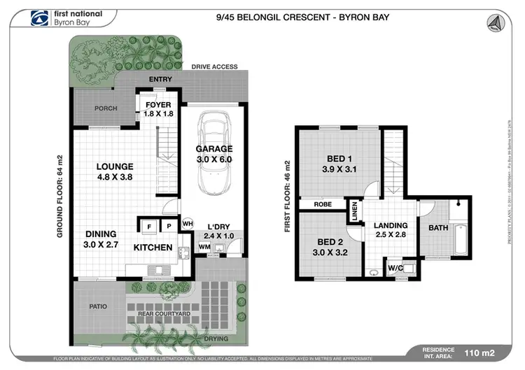 Floorplan of Homely townhouse listing, 9/45 Belongil Crescent, Byron Bay NSW 2481