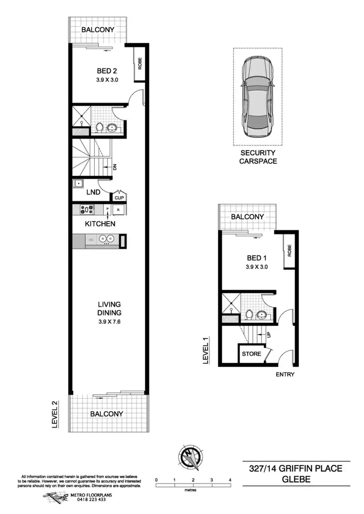 Floorplan of Homely apartment listing, 327/14 Griffin Place, Glebe NSW 2037