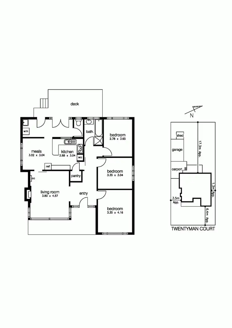 Floorplan of Homely house listing, 3 Twentyman Court, Seaholme VIC 3018