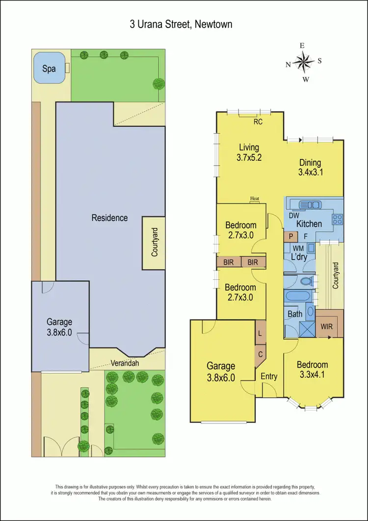 Floorplan of Homely townhouse listing, 3 Urana Street, Newtown VIC 3220