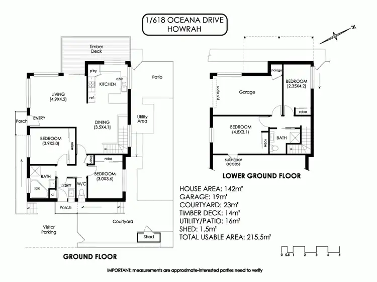 Floorplan of Homely villa listing, 1/618 Oceana Drive, Howrah TAS 7018