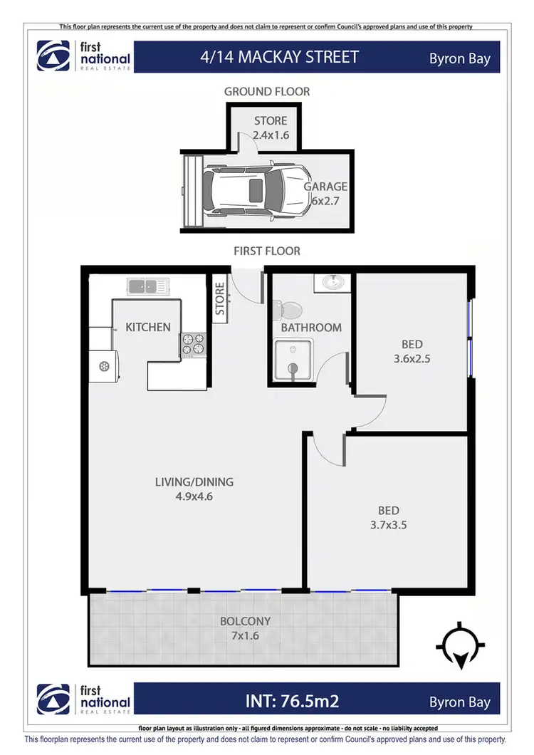 Floorplan of Homely unit listing, 4/14 Mackay Street, Byron Bay NSW 2481