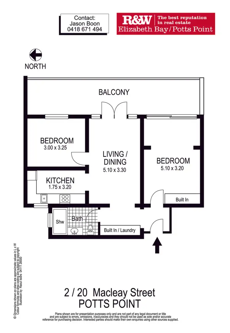 Floorplan of Homely apartment listing, 2/20 Macleay Street, Potts Point NSW 2011