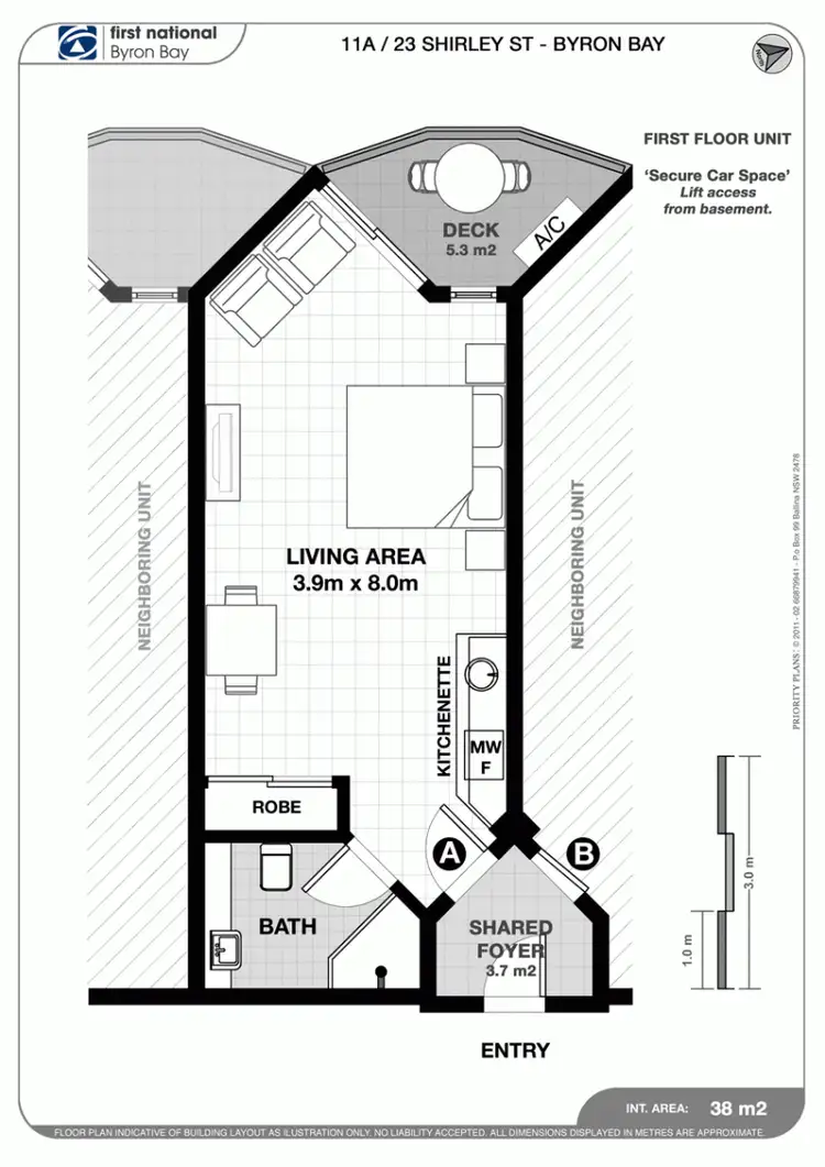Floorplan of Homely apartment listing, 23 Shirley Street, Byron Bay NSW 2481