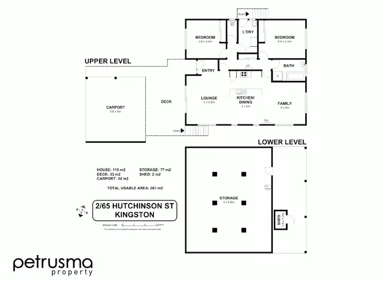 Floorplan of Homely unit listing, 2/65 Hutchins Street, Kingston TAS 7050