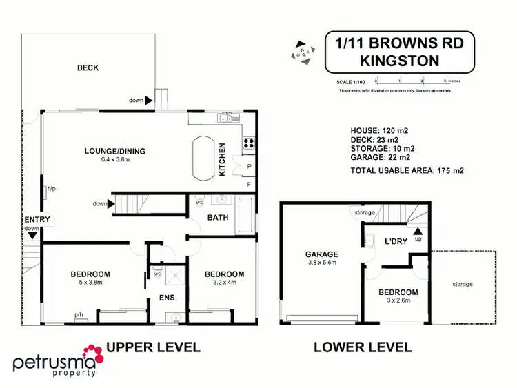 Floorplan of Homely unit listing, 1/11 Browns Road, Kingston TAS 7050