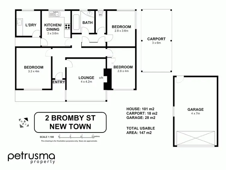 Floorplan of Homely house listing, 2 Bromby Street, New Town TAS 7008