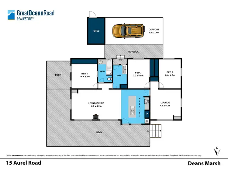 Floorplan of Homely house listing, 15 Aurel Road, Deans Marsh VIC 3235