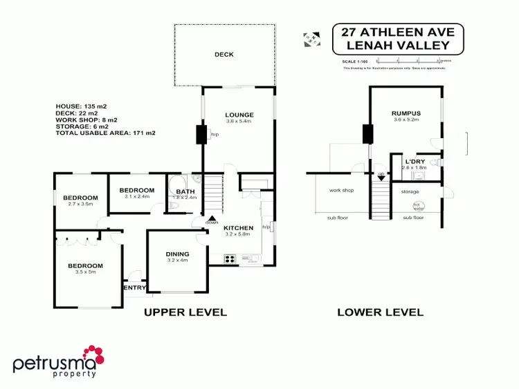 Floorplan of Homely house listing, 27 Athleen Avenue, Lenah Valley TAS 7008