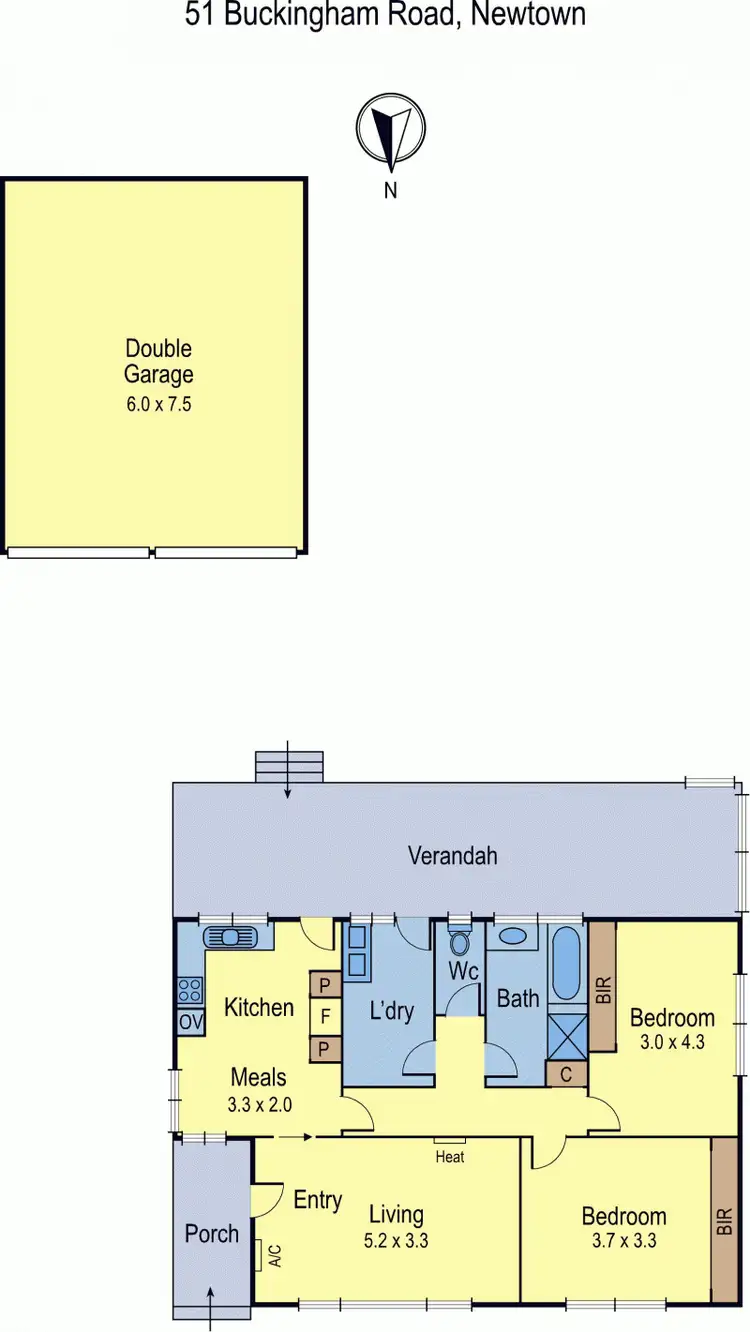 Floorplan of Homely house listing, 51 Buckingham Road, Newtown VIC 3220