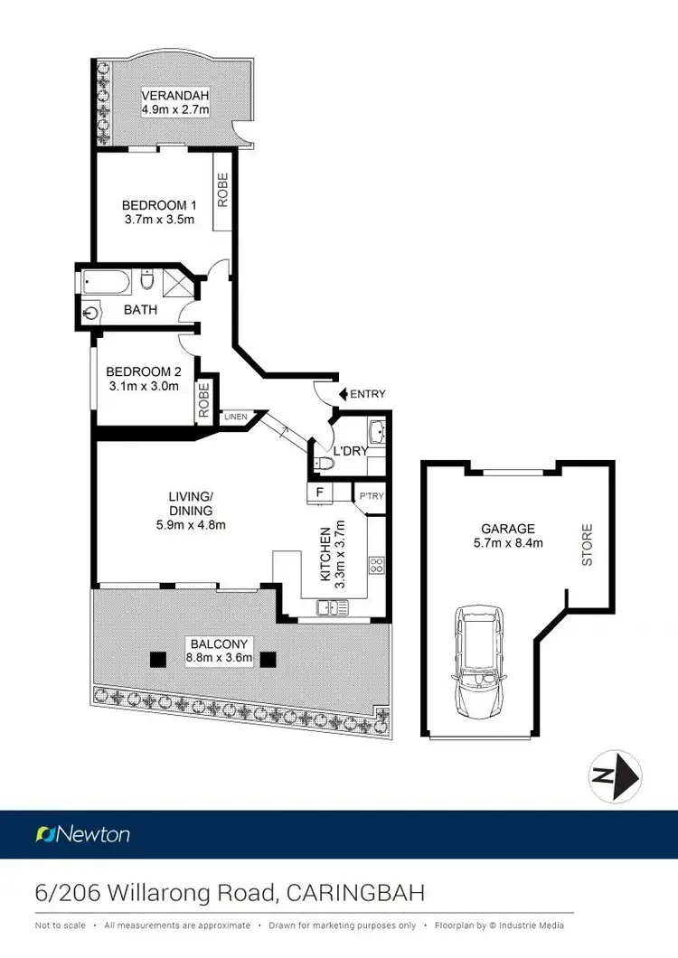 Floorplan of Homely apartment listing, 6/206 Willarong Road, Caringbah NSW 2229