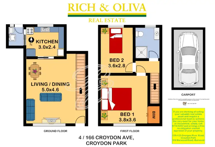Floorplan of Homely apartment listing, 4/166 Croydon Avenue, Croydon Park NSW 2133