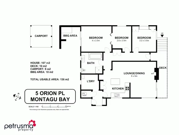Floorplan of Homely house listing, 5 Orion Place, Montagu Bay TAS 7018