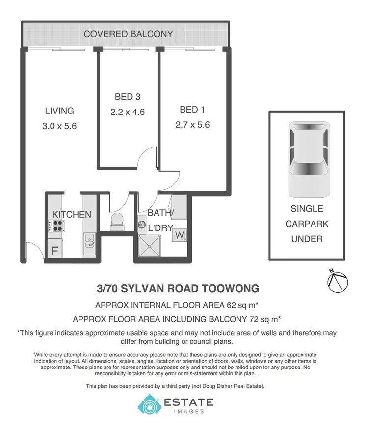 Floorplan of Homely unit listing, 3/70 Sylvan Road, Toowong QLD 4066