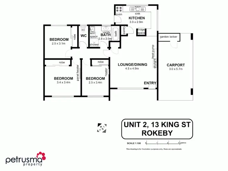 Floorplan of Homely villa listing, 2/13 King Street, Rokeby TAS 7019