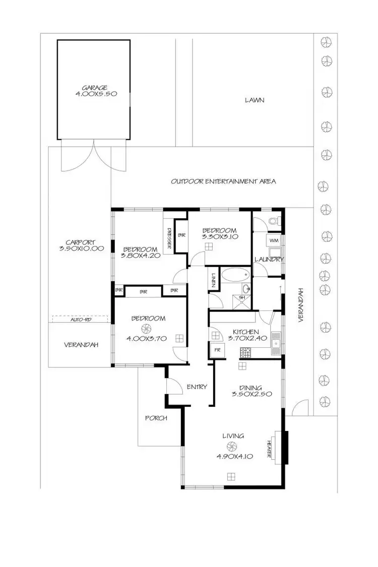 Floorplan of Homely house listing, 5 Chamberlain Avenue, Clarence Gardens SA 5039