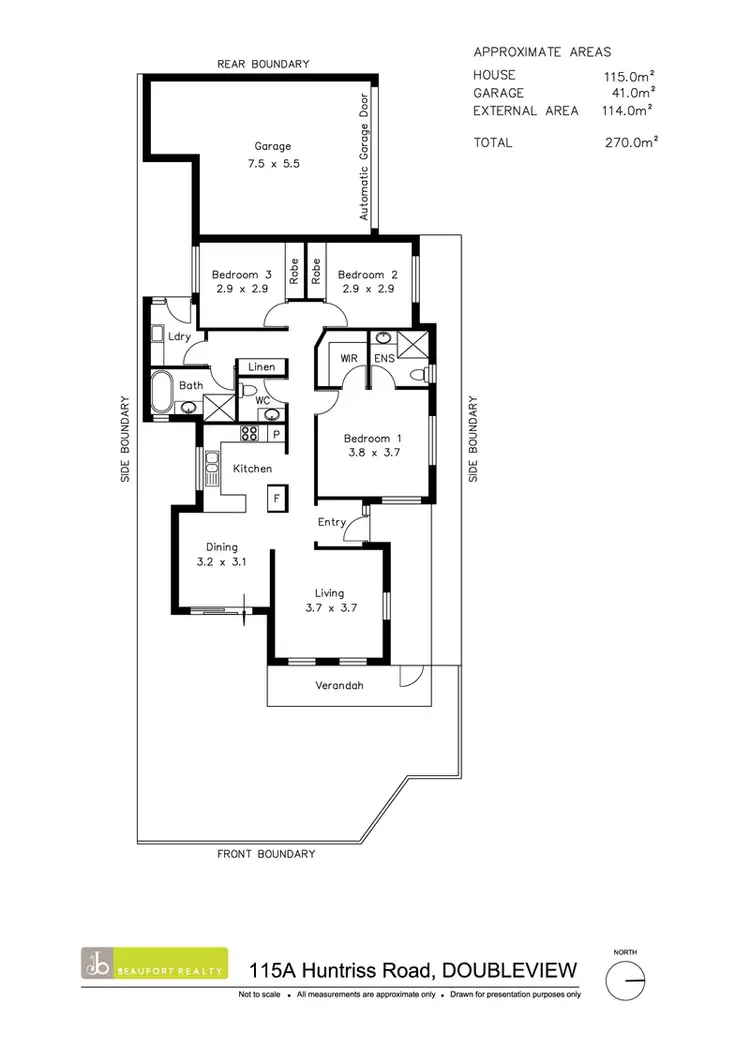 Floorplan of Homely villa listing, 115A Huntriss Road, Doubleview WA 6018