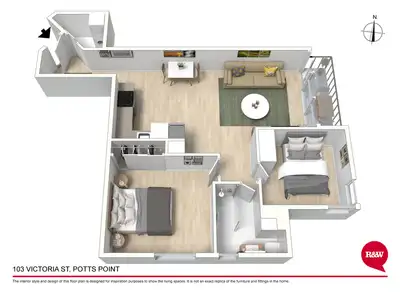 Floorplan of Homely apartment listing, 95/103 Victoria Street, Potts Point NSW 2011