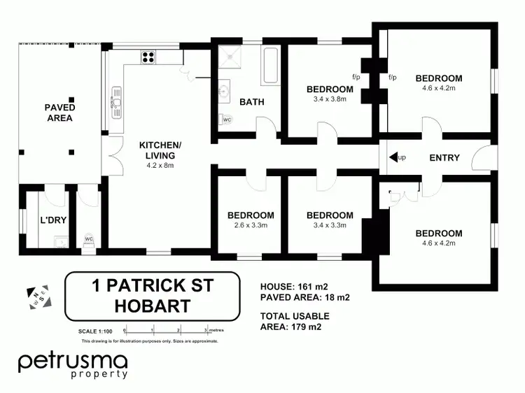 Floorplan of Homely house listing, 1 Patrick Street, Hobart TAS 7000