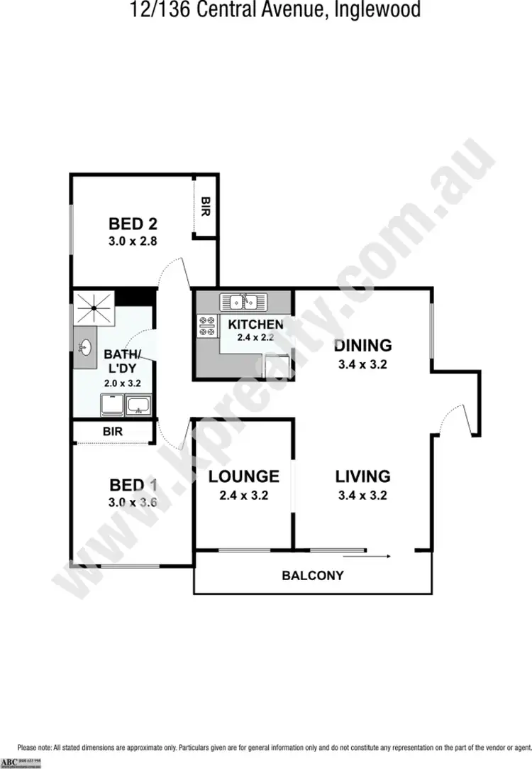 Floorplan of Homely apartment listing, 12/136 Central Avenue, Inglewood WA 6052