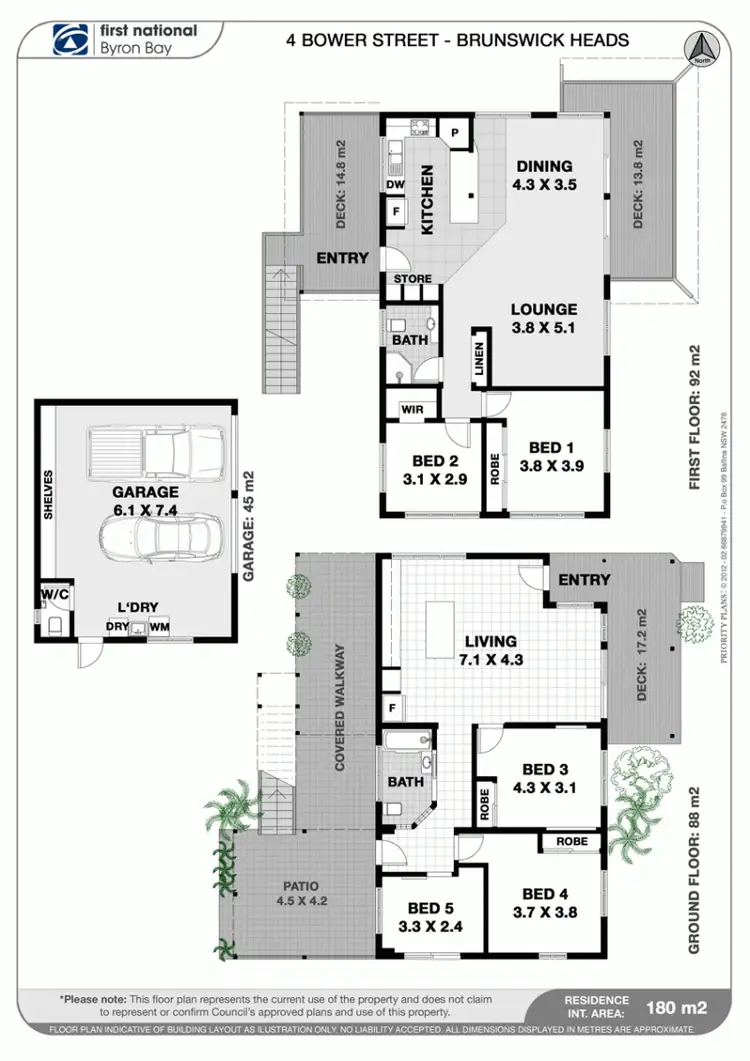 Floorplan of Homely house listing, 4 Bower Street, Brunswick Heads NSW 2483