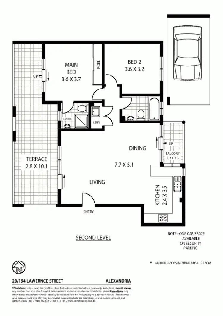 Floorplan of Homely apartment listing, 28/194 Lawrence St, Alexandria NSW 2015