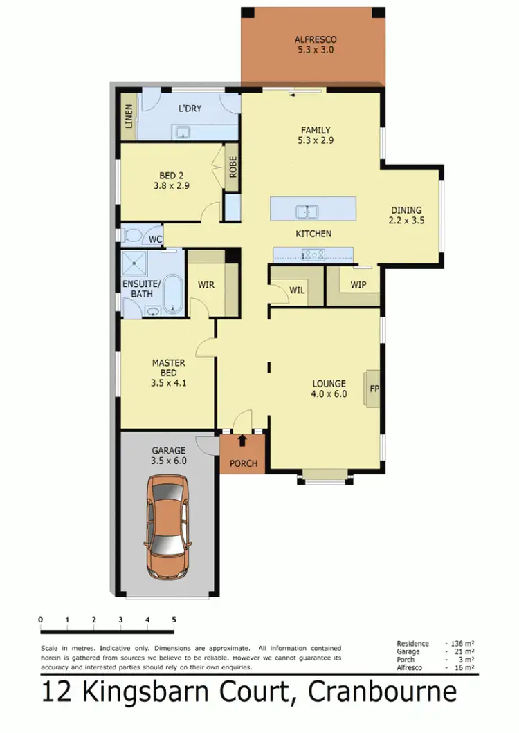 Floorplan of Homely house listing, 12 KINGSBARN COURT, Cranbourne VIC 3977