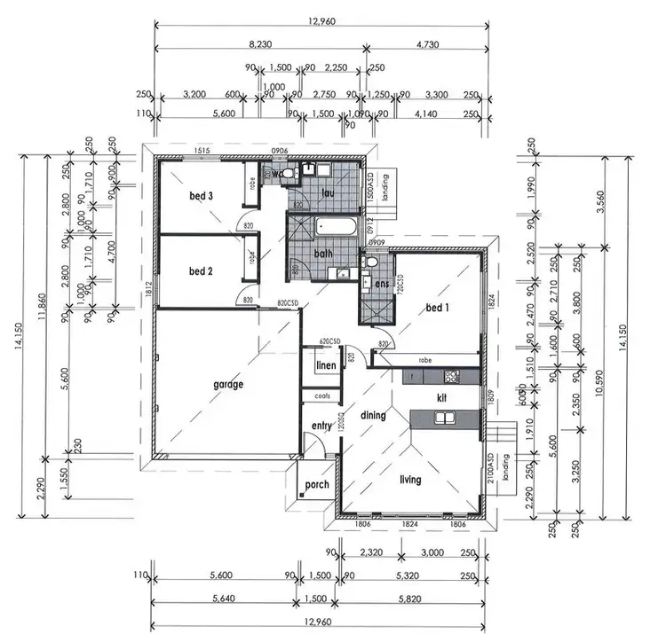 Floorplan of Homely unit listing, 1/228 McLachlan Street, Orange NSW 2800