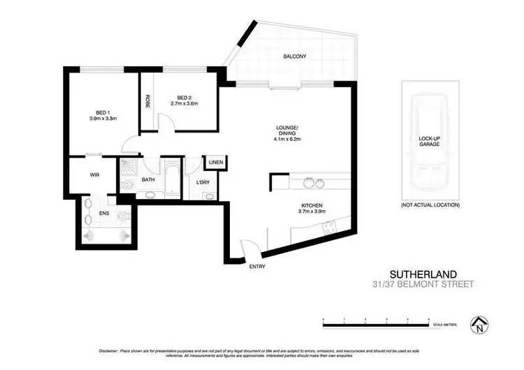 Floorplan of Homely apartment listing, 31/37 Belmont Street, Sutherland NSW 2232