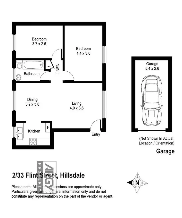 Floorplan of Homely unit listing, 2/33 Flint Street, Hillsdale NSW 2036
