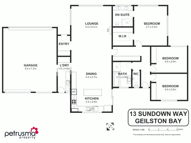 Floorplan of Homely house listing, 13 Sundown Place, Geilston Bay TAS 7015