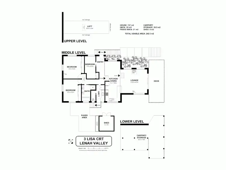 Floorplan of Homely house listing, 3 Lisa Court, Lenah Valley TAS 7008