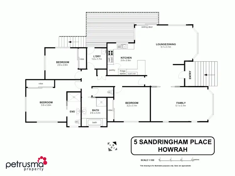 Floorplan of Homely house listing, 5 Sandringham Place, Howrah TAS 7018