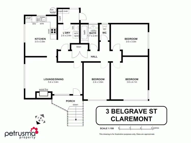 Floorplan of Homely house listing, 3 Belgrave Street, Claremont TAS 7011