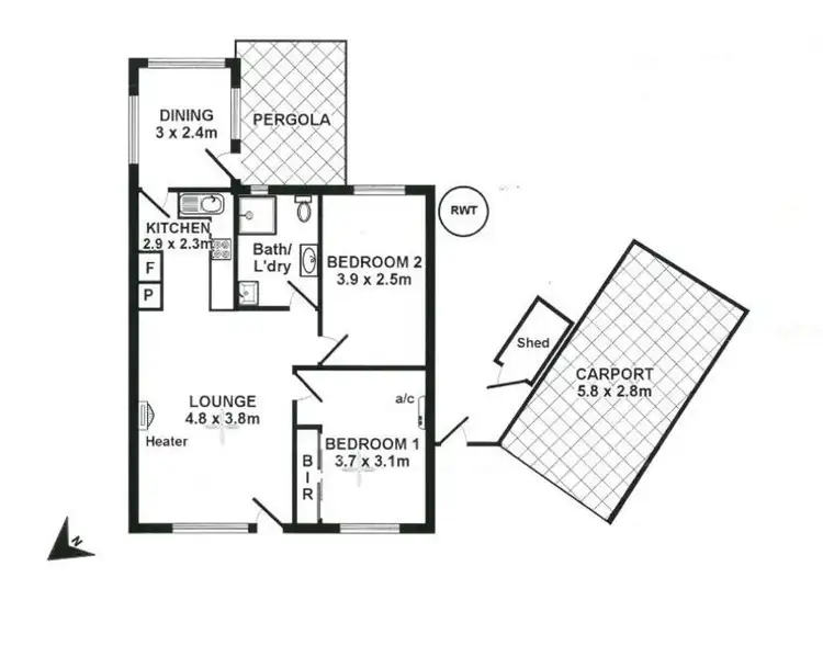 Floorplan of Homely unit listing, 7/4 Seawynd Court, Seacliff Park SA 5049