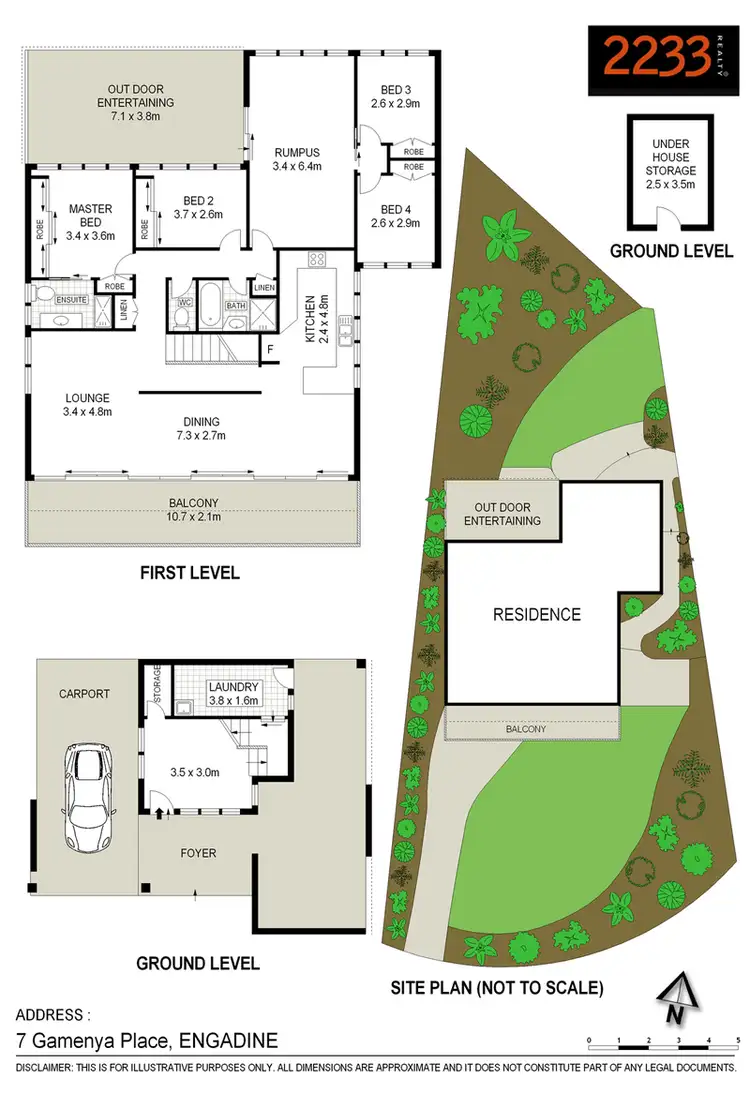 Floorplan of Homely house listing, 7 Gamenya Place, Engadine NSW 2233