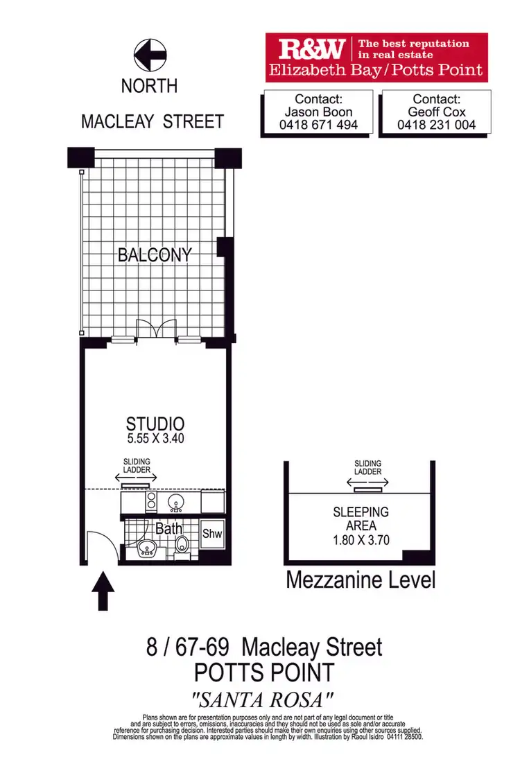 Floorplan of Homely studio listing, 8/67 Macleay Street, Potts Point NSW 2011